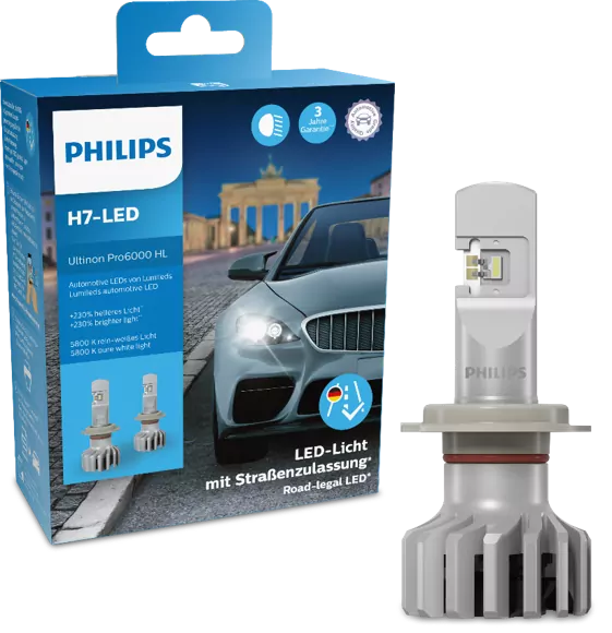 Philips Ultinon Pro6000 H4-LED Scheinwerferlampe mit